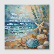 Isaiah 43:2 magnetic card