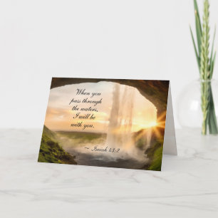 Isaiah 43:2 When you pass through the waters Bible Card