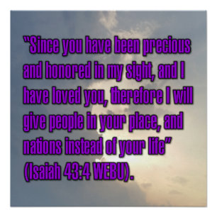 Isaiah 43:4 WEBU Poster