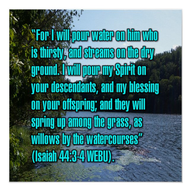 Isaiah 44:3-4 WEBU Poster (Front)