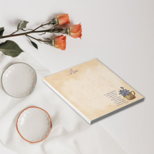 Isaiah 49:15-16 Forget Me Not Floral Notepad