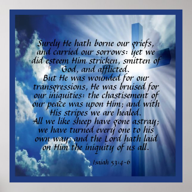 Isaiah 53:4-6   poster (Front)