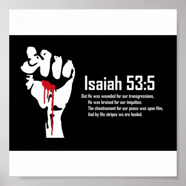 Isaiah 53:5 poster (Front)