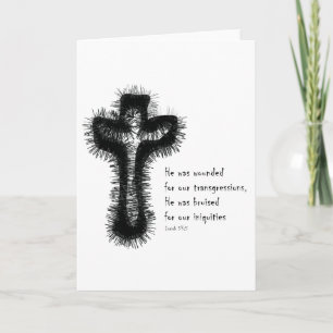 Isaiah-53 - Cross / Christian Witness Card