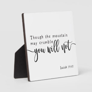 Isaiah 54:10 Bible Scripture Farmhouse Sign Plaque