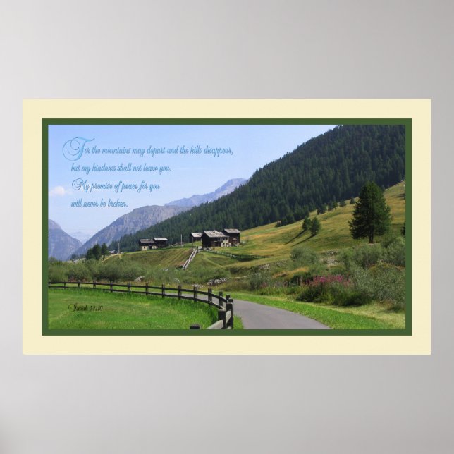 Isaiah 54:10 Scripture Print (Front)