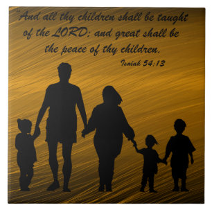 Isaiah 54:13 ceramic tile