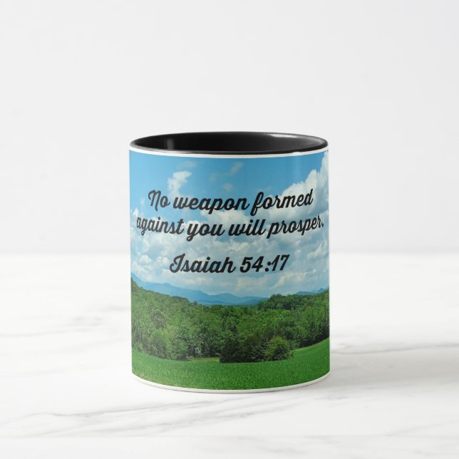 Isaiah 54:17 No weapon formed against you Mug (Center)