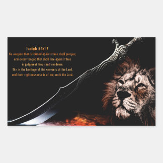 Isaiah 54:17 rectangular sticker