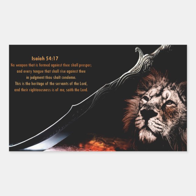Isaiah 54:17 rectangular sticker (Front)