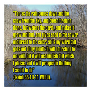 Isaiah 55:10-11 WEBU Poster