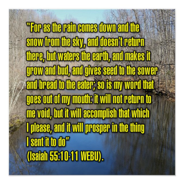 Isaiah 55:10-11 WEBU Poster (Front)