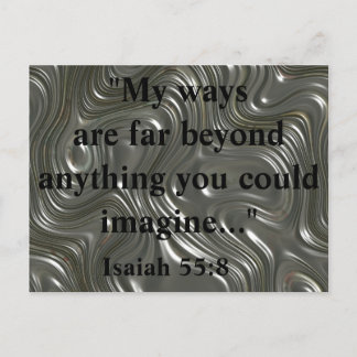 Isaiah 55:8 Powerful Bible Quote Postcard