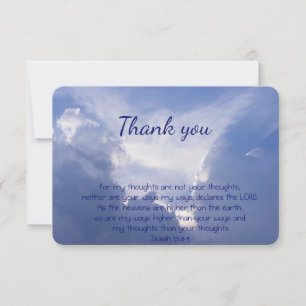 Isaiah 55 Bible Scripture Thanks Chrisian Custom T Thank You Card