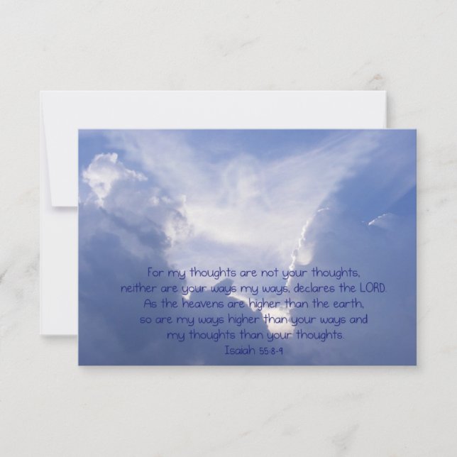 Isaiah 55 Bible Scripture Thanks Christian Custom Invitation (Front)