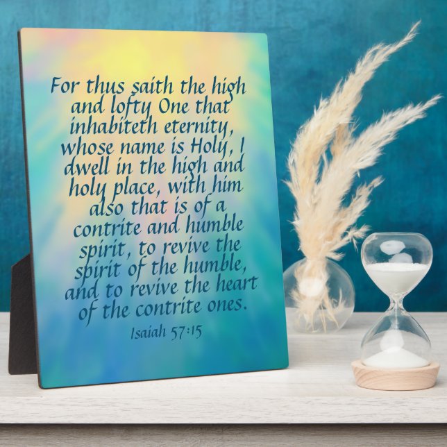 Isaiah 57:15   plaque (Side)
