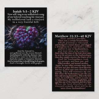 Isaiah 5:1–2 and Matthew 21:33–40 KJV Card Box