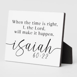 Isaiah 60:22 Farmhouse Bible Scripture Sign Plaque
