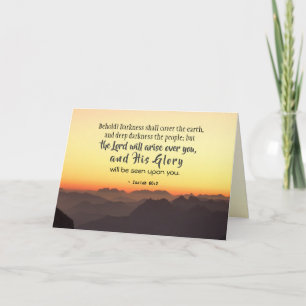 Isaiah 60:2 Darkness shall cover the Earth Bible Card