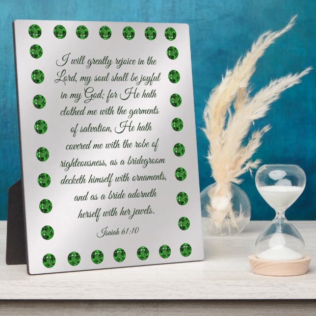 Isaiah 61:10  Plaque (Side)
