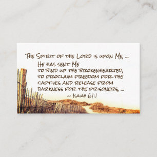 Isaiah 61:1 The Spirit of the Lord is upon Me Business Card