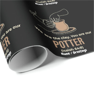 Isaiah 64:8 Potter and Clay Minimalist Line Art Wrapping Paper