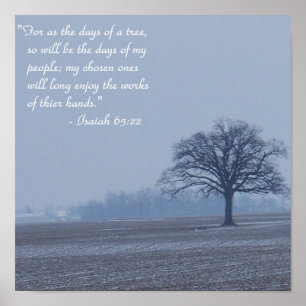 Isaiah 65:22 Bible Verse Poster