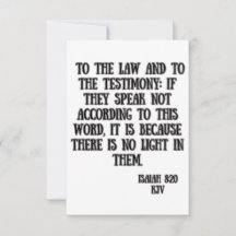 Isaiah 8:20 KJV Bible Scripture Greeting