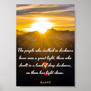 Isaiah 9:2 - Bible Verse Poster