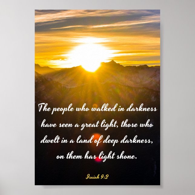 Isaiah 9:2 - Bible Verse Poster (Front)