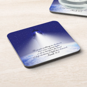 Isaiah 9:2 Christmas Photo Coaster