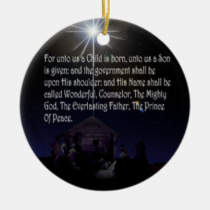 Isaiah 9:6-7 CHRISTMAS ORNAMENT BETHLEHEM