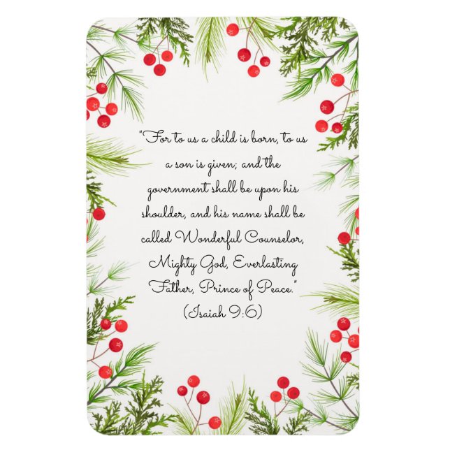 Isaiah 9:6 magnet (Vertical)