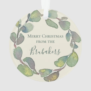 Isaiah 9:6 Personalised Sage Christian Christmas Ornament