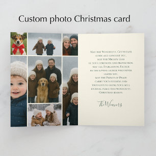Isaiah 9:6 Scripture Pine & Bow Photo Christmas Holiday Card