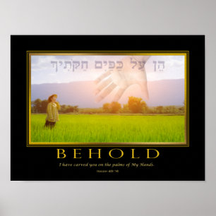 Isaiah Bible Verse Hebrew Inspirational Poster
