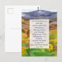 Isaiah Scripture Prayer Card Mountains Landscape 