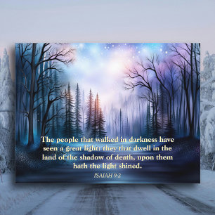 Isaiah Scripture Verse Rustic Woodland Christian Holiday Postcard