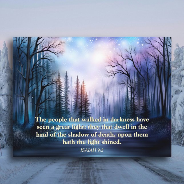 Isaiah Verse Rustic Woodland Christian Christmas Holiday Postcard (Creator Uploaded)