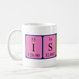 Isaline periodic table name mug