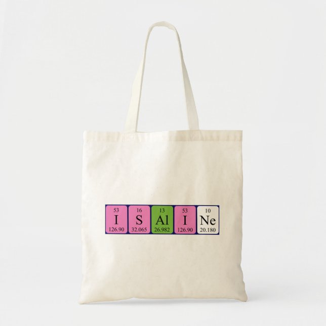 Isaline periodic table name tote bag (Front)
