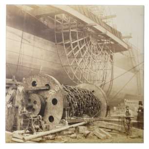 Isambard Kingdom Brunel (1806-59) beside the 'Grea Ceramic Tile