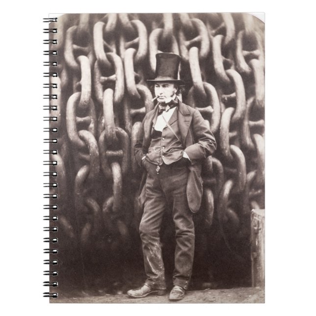 Isambard Kingdom Brunel, standing in front of the Notebook (Front)