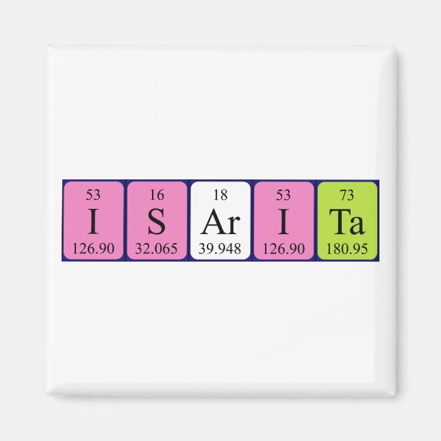 Isarita periodic table name magnet (Front)