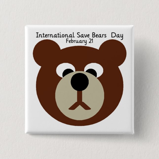 ISBD BROWN BEAR 15 CM SQUARE BADGE (Front)