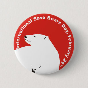 ISBD POLAR BEAR 6 CM ROUND BADGE