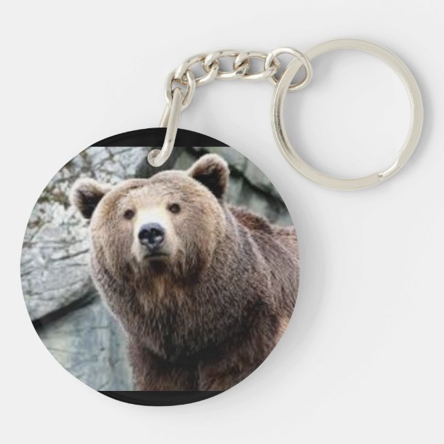 ISBD two sided key chain Brown Bare (Back)