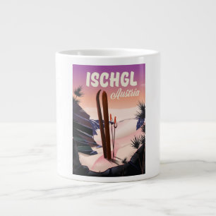 Ischgl Austria vintage ski poster. Large Coffee Mug