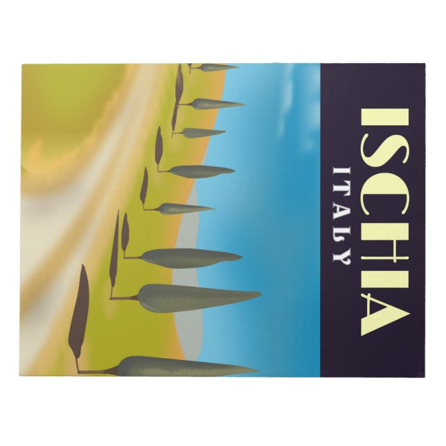 Ischia Italy travel poster Notepad (Front)
