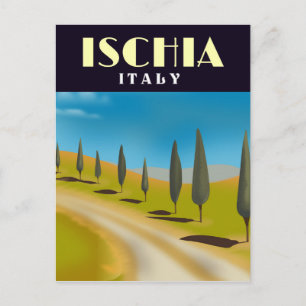 Ischia Italy travel poster Postcard